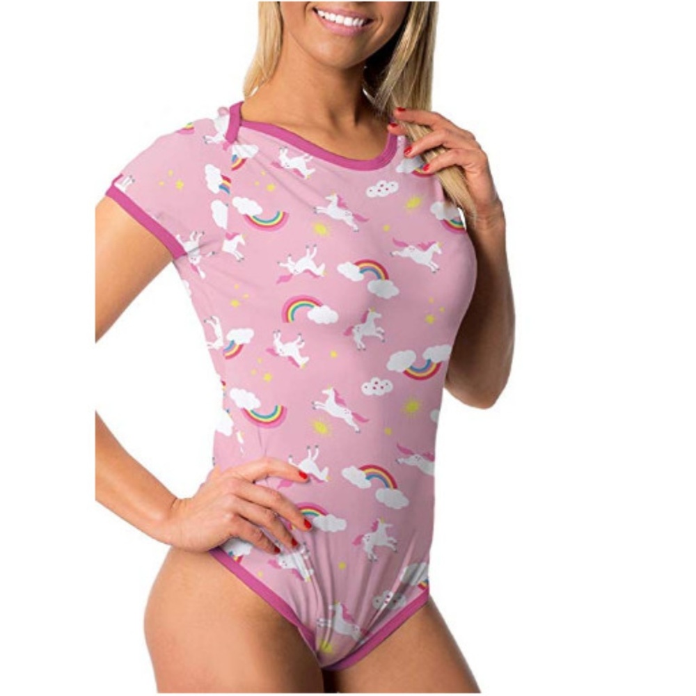 Adult Onesie Baby Snap Crotch Romper Style